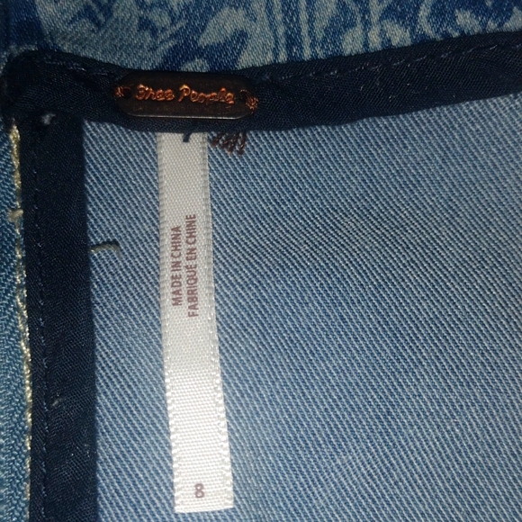 Free People Denim Mini Skirt Size Small - Picture 2 of 5